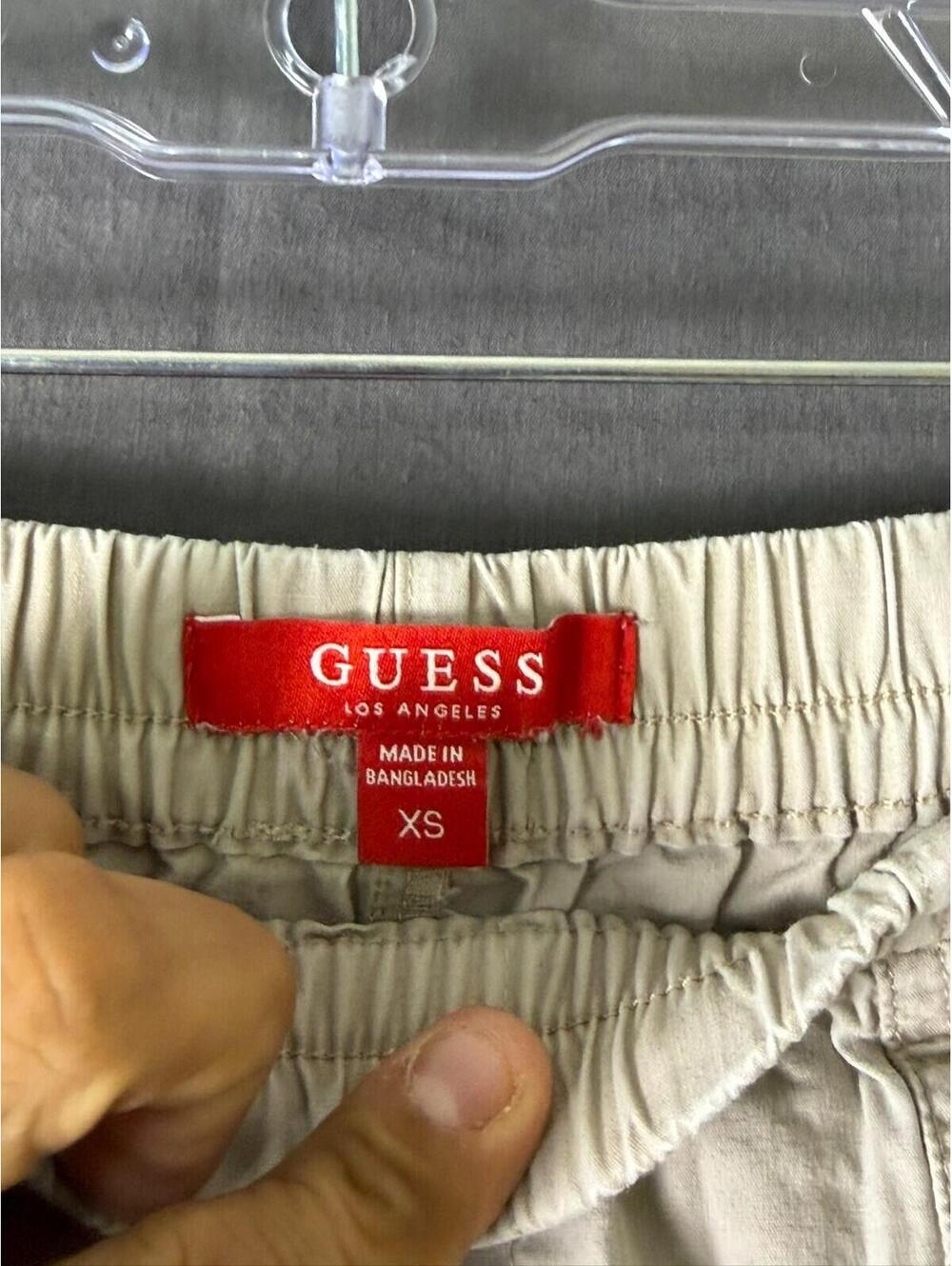 GUESS Los Angeles Women's XS Beige Elastic Waist Jogger Pants Casual Drawstring - Picture 5 of 9